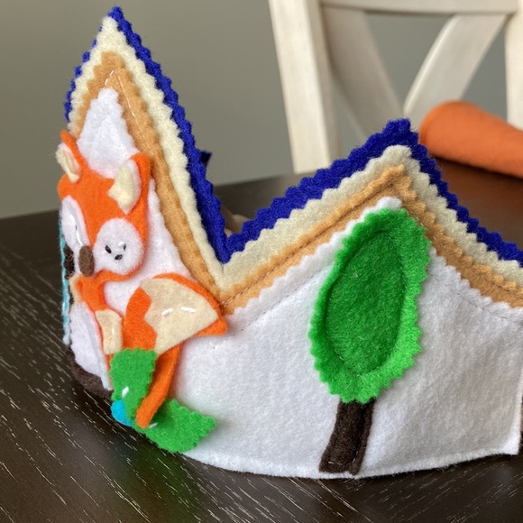 1st Birthday Crown - Woodland/Fox Theme - Picture 5 of 5